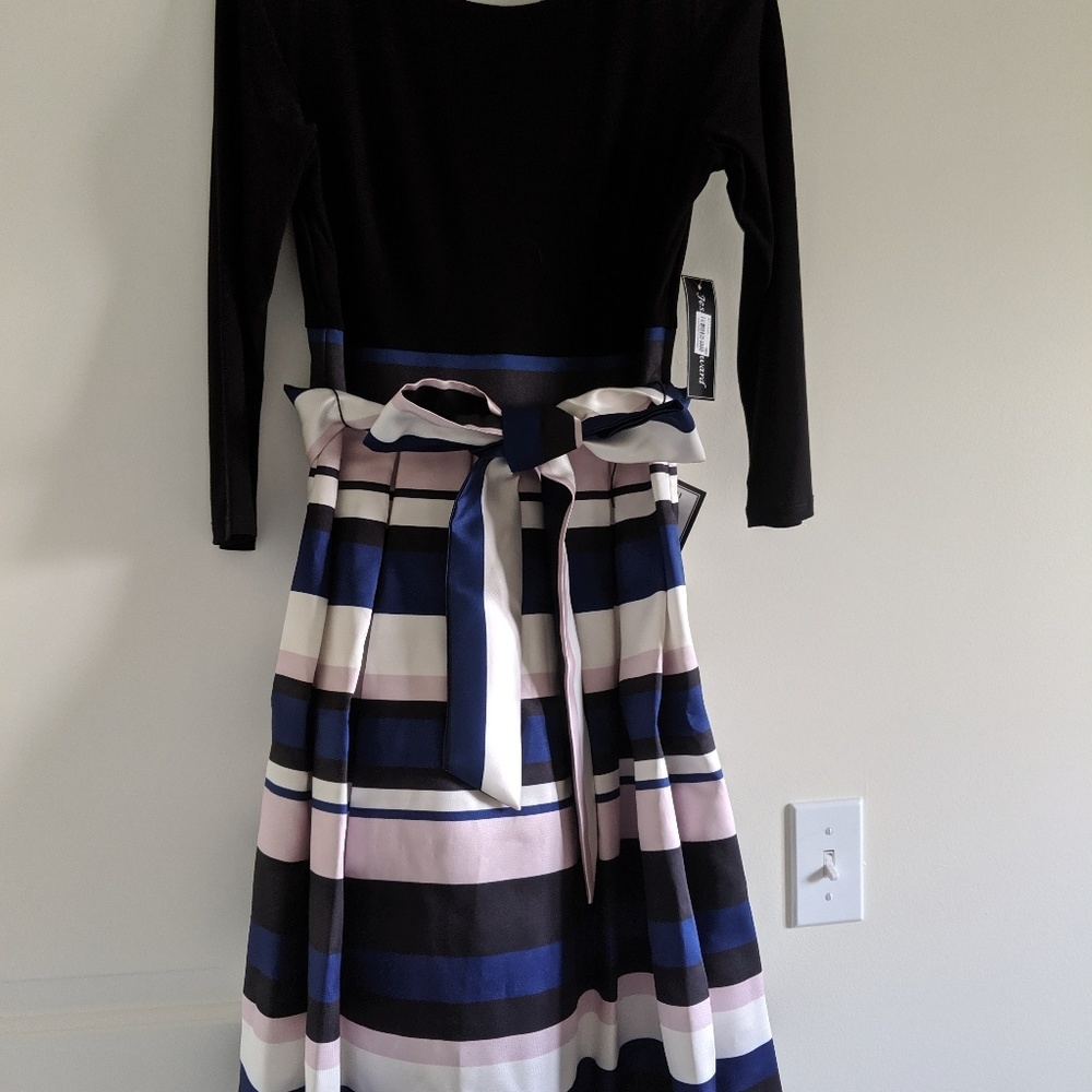 Color block A- line dress
